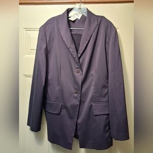 Vintage Lois Snyder Purple Suit Blazer Skirt